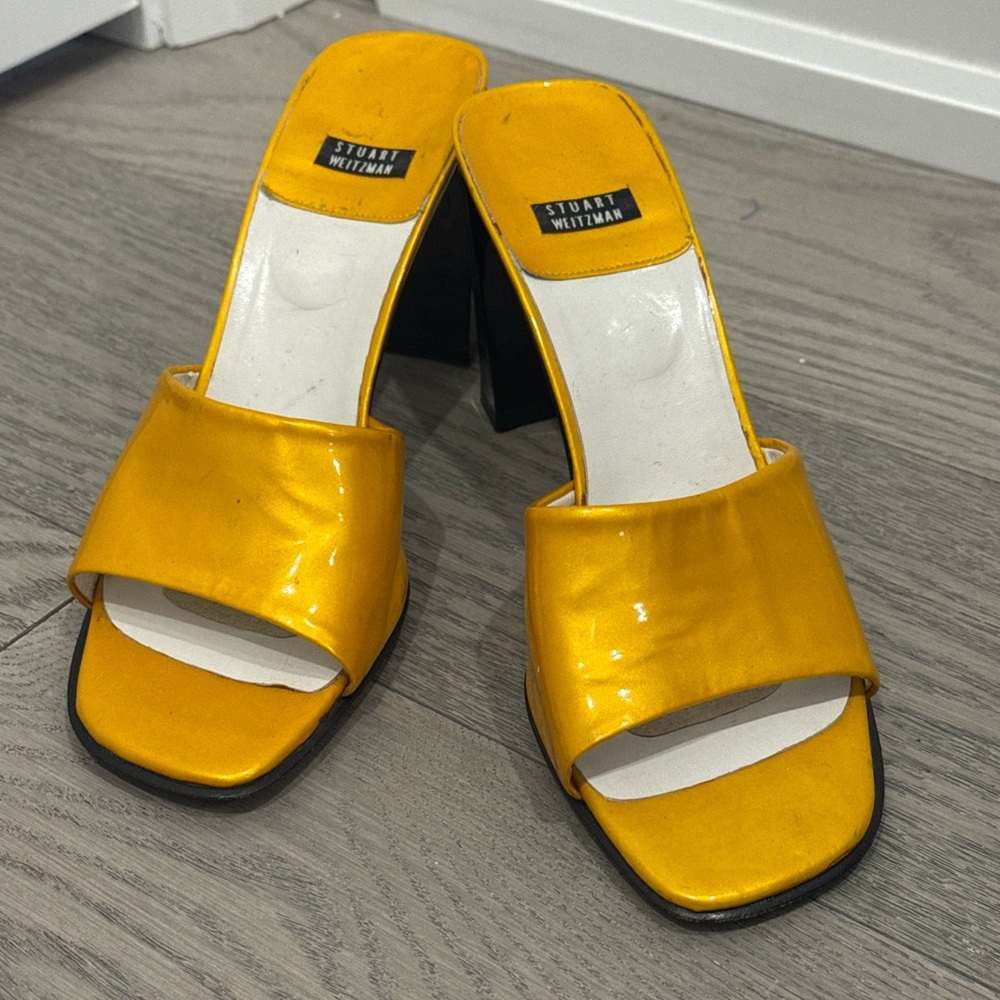 Stuart Weitzman (Vintage) Yellow Heeled Shoes
